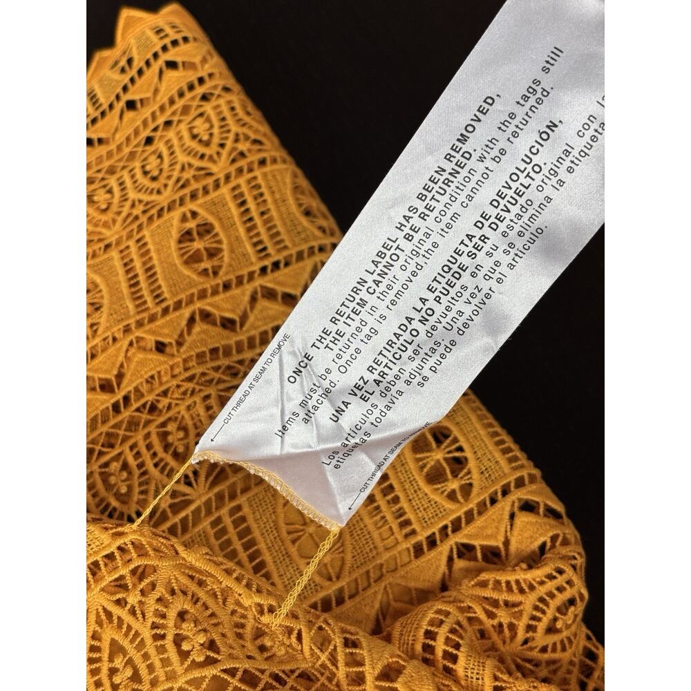 Dress the Population Brenna Midi Cocktail Dress Honey Yellow Gold Size Medium - Picture 6 of 15